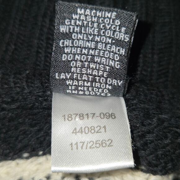 Moda International Womens M Wool Long Cardigan Sweater Duster Striped Zip Knit - Picture 13 of 13